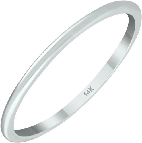 Vista 3 de Anillo de boda de 1mm de grosor abovedado en oro amarillo de 14K