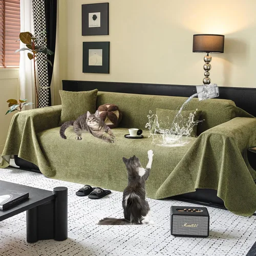Vista 91 de STACYPIK Funda de sofá impermeable para perros y gatos, antideslizante, color caqui, para mascotas, resistente al agua, protector de muebles