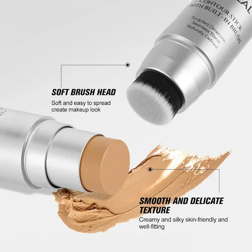 Vista 4 de Barra de contorno de crema, 2 piezas de larga duración bronceador