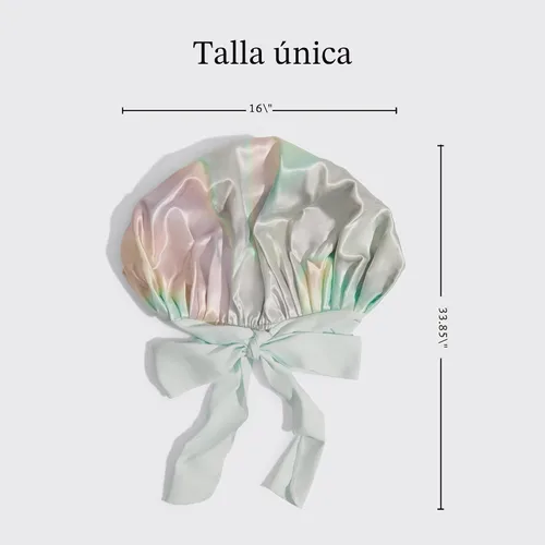 Vista 4 de Kitsch Gorro de Satén XL para Dormir - Aura Más suave que el gorro de seda para mujeres que duermen, ajuste seguro, ajustable y evita roturas