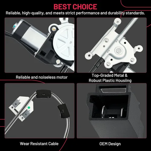 Vista 6 de BDFHYK 741-539 Elevalunas eléctrico con motor delantero derecho Compatible con Jeep Cherokee 1991-1996, Jeep Comanche 1991-1992