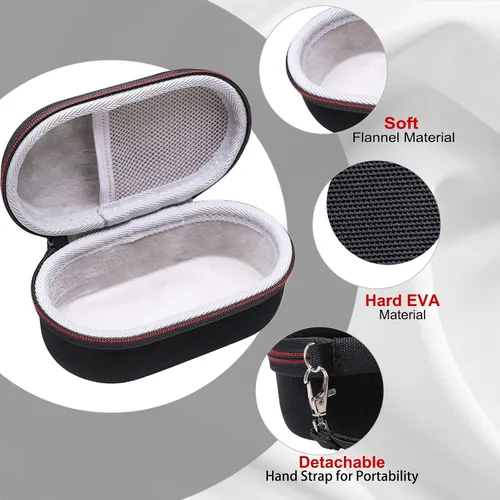 Vista 3 de LTGEM Funda rígida de EVA para Razer Viper V2 Pro Hyperspeed Wireless Gaming Mouse - Bolsa protectora de viaje para almacenamiento
