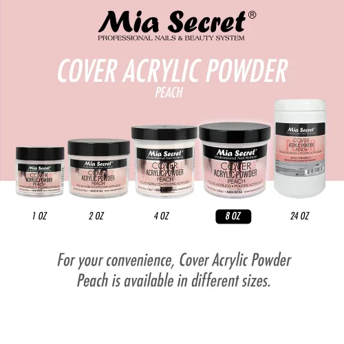 Vista 6 de Mia Secret Acrílico Polvo Cubierta Melocotón 8 oz.