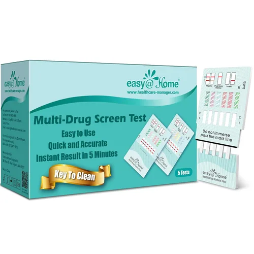 Vista 10 de Easy@Home Prueba instantánea de drogas en orina de 12 paneles - THC, COC, OPI 2000, MET, OXY, AMP, BAR, BZO, MTD, MDMA, PCP, PPX #EDOAP-1124 -Kit
