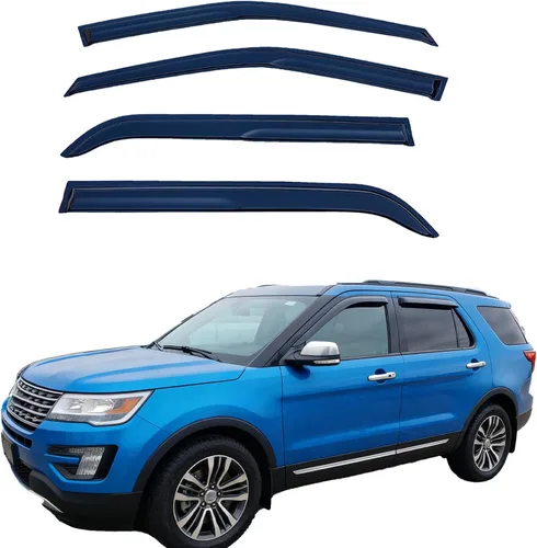 Vista 29 de Viseras adhesivas para ventana, protectores de lluvia compatibles con Toyota Rav4 2006-2012, deflector de ventana de ventilación lateral, protección