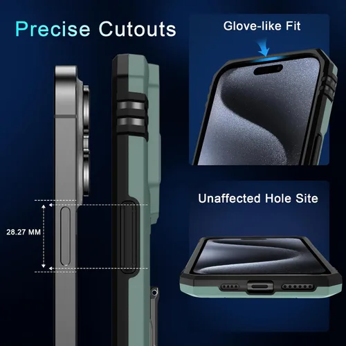 Vista 385 de DEERLAMN Funda para iPhone Xs Max con funda deslizante para cámara + protector de pantalla, soporte giratorio de anillo de grado militar a prueba