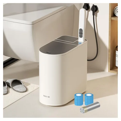 Vista 7 de Bote de basura con sensor de movimiento, contenedor de basura automático sin contacto de 5.5 galones para baño, dormitorio, cocina, oficina (negro)