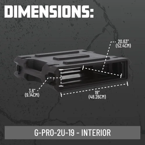 Vista 6 de Maletín Gator Cases con espacio para estantes y con moldeado rotatorio (Pro Series), Negro