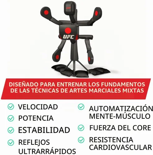 Vista 5 de BAS UFC Body Action System - Almohadillas ajustables para golpear y patear - ¡Entrenamiento de artes marciales: MMA, boxeo, karate, Muay Thai y más!