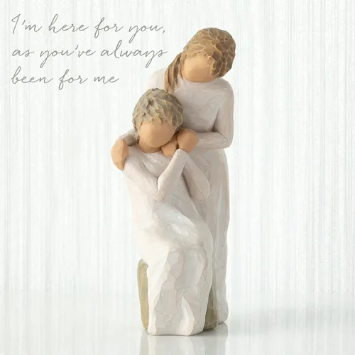 Vista 8 de Willow Tree Loving My Mother, Here for You, as You've Always Been for me, Expresa una relación cariñosa entre hija adulta y madre, recuerdo de una