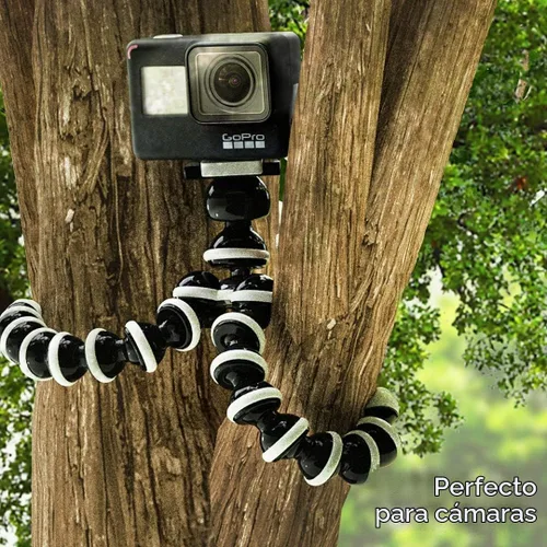Vista 7 de Talk Works - Trípode flexible para iPhone, Android, cámara, patas flexibles, soporte ajustable con mini control remoto inalámbrico para selfies