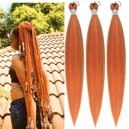 Vista 85 de Cabello trenzado para niños preestirado de 16 pulgadas, color negro para niños, trenzas sin nudos