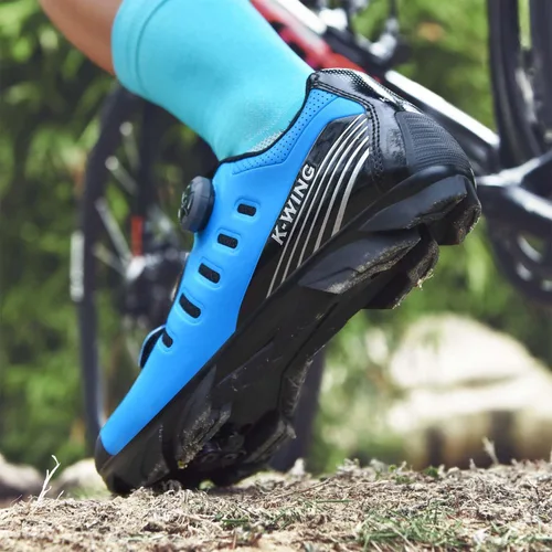 Vista 9 de Zapatos de ciclismo unisex compatibles con Pelaton para interiores, zapatos de bicicleta de carretera, zapatos de bicicleta de montaña para hombres