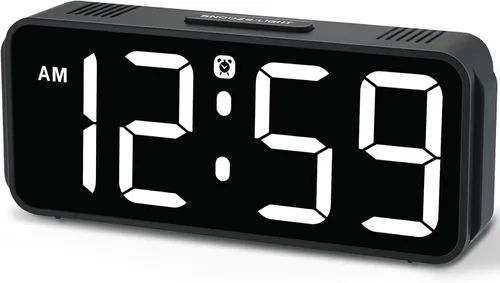 Vista 11 de Peakeep Small Tiny Digital Alarm Clock Plug in for Kids Bedroom Bedside Nightstand, RGB Colorful Changing Large Display for Travel, Dimmable 6