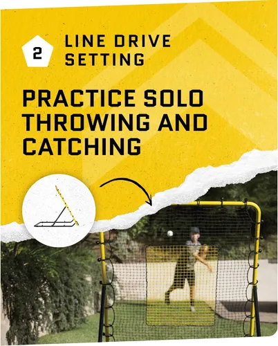 Vista 5 de SKLZ Fielding Trainer - Baseball, Softball & Volleyball Rebounder Net. Enhanced Solo Fielding Practice for Skill Development. High-Performance