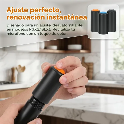 Vista 2 de SUPVOX - 3 fundas para batería de micrófono inalámbrico, tapas traseras de plástico atornilladas, cubiertas inferiores de micrófono de repuesto