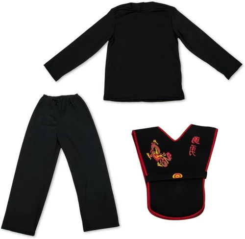 Vista 4 de Sneaky Dragon Ninja - Disfraz de guerrero de artes marciales para niños