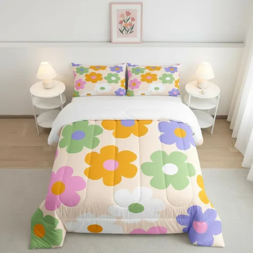 Vista 43 de Manfei Juego de edredón de calavera de azúcar para niños, juego de ropa de cama con temática de calaveras de Halloween, ropa de cama de estilo Azul