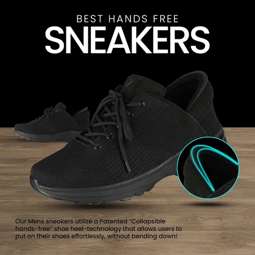 Vista 3 de ZEBA - Zapatillas sin cordones para hombre, manos libres - Mejora tu comodidad y estilo con zapatos perfectos para caminar y zapatillas de moda