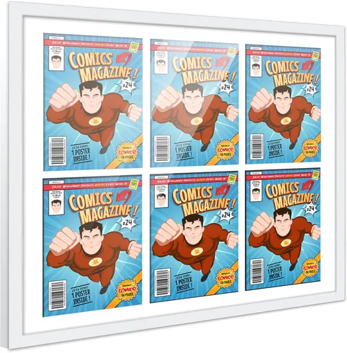 Vista 37 de Poster Palooza Marco de cómic con paspartú para 1 cómic de la Edad de Bronce publicado entre 1970 y 1985, marco de cómic negro para cómic de 7.25 x