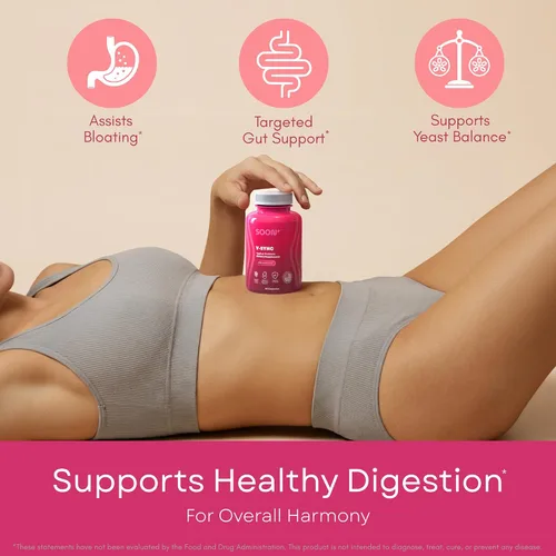 Vista 5 de SOON+ Probióticos vaginales para mujeres, V-Sync Probiótico vaginal con lactobacilo, arándano y prebióticos, apoya el equilibrio del pH