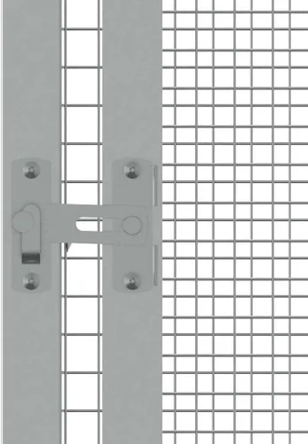 Vista 3 de vidaXL Jaula para pájaros gris 84.1"x85.6"x83.3" acero galvanizado