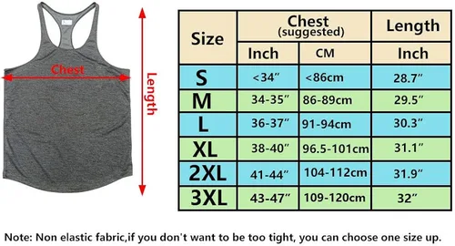 Vista 6 de Muscle Cmdr Camisetas sin mangas para hombre con espalda en Y para gimnasio