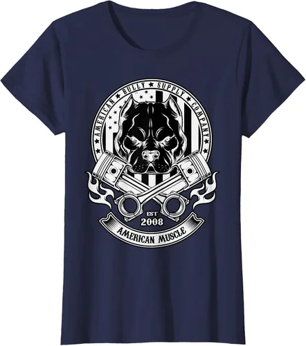 Vista 27 de American Muscle - Camiseta de cabeza dura Pit Bull American Bully, Negro, S