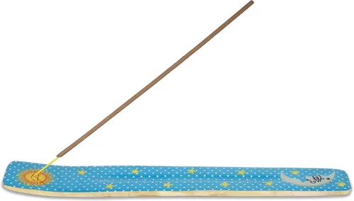 Vista 12 de Bless-International Quemador Tradicional Hecho a Mano de Madera Portaincienso Soporte Recogecenizas para Aromaterapia-Meditación-Yoga