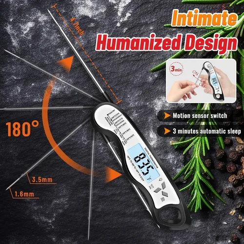 Vista 6 de Termómetro digital de la carne, termómetro impermeable de la comida IP67 Blanco