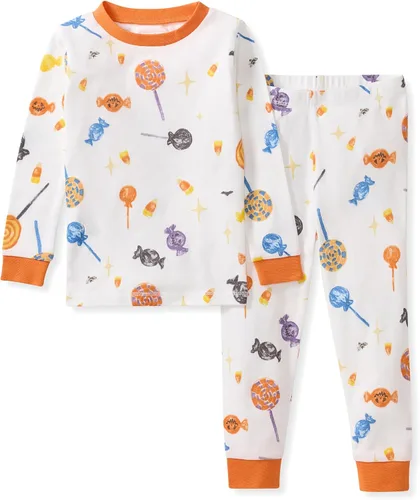 Vista 34 de Burt's Bees Baby Pijama de algodón orgánico para niños, conjunto de pijama Paquete de 1 temporada de Apple