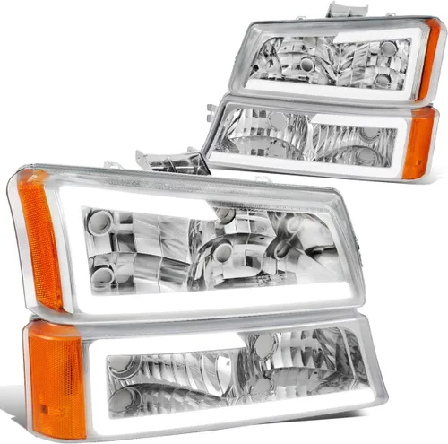 Vista 10 de Auto Dynasty 4 piezas lámparas LED DRL para faros delanteros compatibles con Chevy Silverado Avalanche 1500 2500 3500 03 04 05 06 / Chevy Silverado
