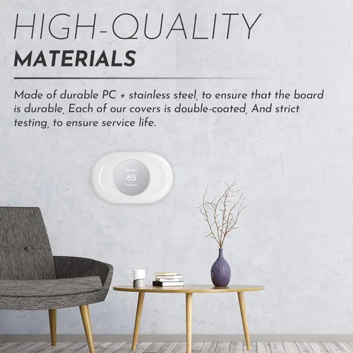 Vista 4 de Nest - Accesorios para termostato – Cubierta de placa de pared para hogar inteligente, compatible con termostato Google Nest 2020 – Kit de recorte