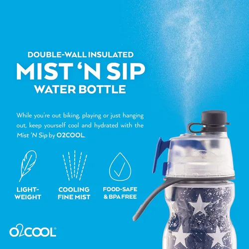 Vista 5 de O2COOL ArcticSqueeze botella de 20 onzas oficial que se aprieta para tomar