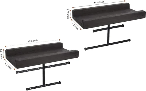 Vista 7 de Keebofly - Organizador de joyas colgante para montar en pared, paquete de 2