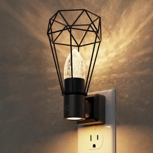 Vista 19 de L LOHAS LED Las luces nocturnas se enchufan a la pared, luz nocturna con Anillo de oro-3CCT