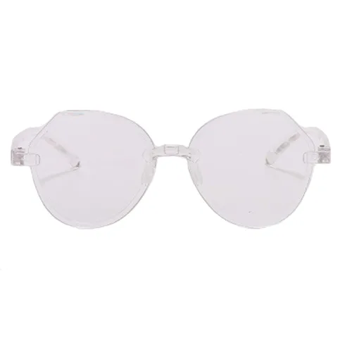 Vista 2 de 2020 gafas de sol transparentes jelly de una sola pieza gafas de sol de color caramelo integradas gafas de sol océano (transparente)
