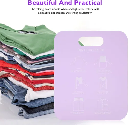 Vista 9 de 2 tablas plegables de camisa para adultos, niños y niñas, herramienta plegable para lavandería fácil, carpeta portátil para organizar camisas