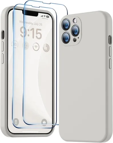 Vista 14 de BossKiss Funda compatible con iPhone 13 Pro, silicona de alta calidad mejorada [protección de cámara] [2 protectores de pantalla]