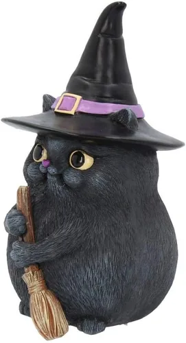 Vista 2 de Nemesis Now Figura de gato negro de la suerte, 6.3 in, resina
