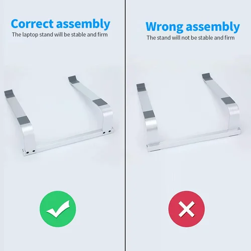 Vista 6 de LENRUE Soporte de computadora portátil para escritorio, soporte estable para MacBook Pro, elevador ergonómico de aluminio para computadora de 12