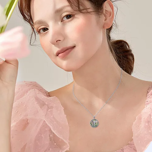 Vista 5 de ONEFINITY St MichaelNefertitiAnubisAnkhMaryMedusaJesusLolita Skull Necklace 925 Sterling Silver Angel Pendant New Years Necklace Jewelry Gifts for