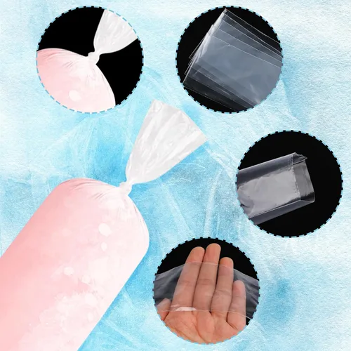 Vista 4 de LOMIMOS 200 bolsas para hacer paletas de hielo, bolsas desechables de plástico para paletas de hielo con embudo para adultos y niños, para hacer