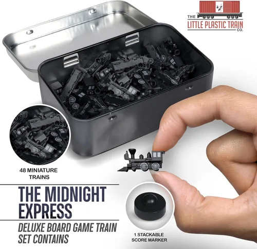 Vista 2 de Midnight Express Deluxe - Juego de tren de mesa Piezas de jugador para boleto para montar y otros juegos de mesa de tren para adultos, familiares