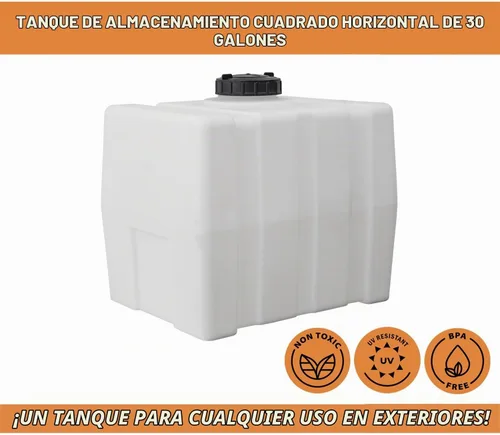 Vista 2 de Romotech Depósito horizontal cuadrado de polietileno.