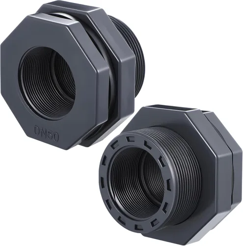 Vista 21 de 4 unids 1 pulgada mamparo montaje PVC Npt tanque conector
