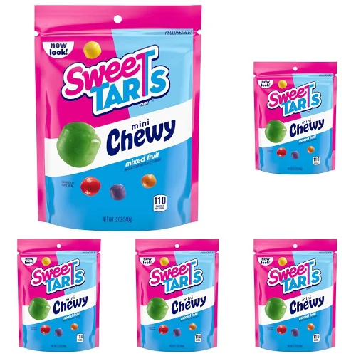 Vista 14 de SweeTARTS Rope Bites Candy, frutas mixtas, bolsa resellable de 8 onzas (paquete de 3)