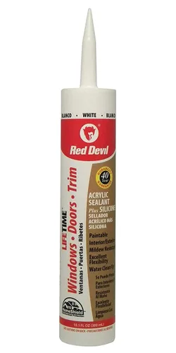 Vista 5 de Red Devil 0866PR Sellador avanzado de silicona para ventanas, puertas y moldes, 10.1 onzas, transparente, paquete de 1