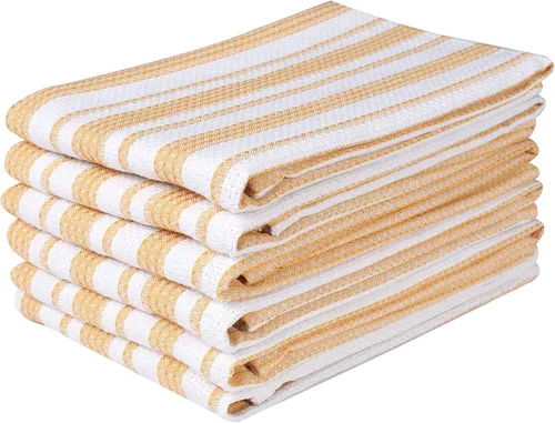 Vista 9 de Goroly Home - Paquete de 6 trapos de cocina vintage, rústicos, de 100% algodón, altamente absorbentes, de secado rápido, de grado profesional