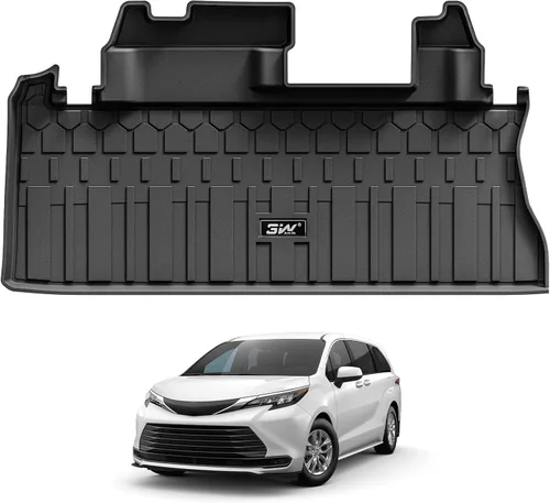 Vista 11 de 3W Alfombrillas para Toyota Sienna 2021-2026 LE/XLE (solo para 8 asientos), revestimiento de suelo TPE para todo tipo de clima, ajuste personalizado